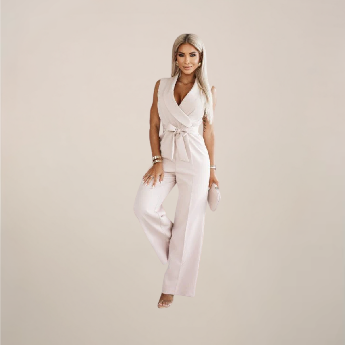 Chic Sleeveless Wide-Leg Jumpsuit for Any Occasion