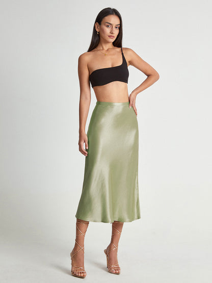 Chic High Waist Midi Skirt for Summer Wear