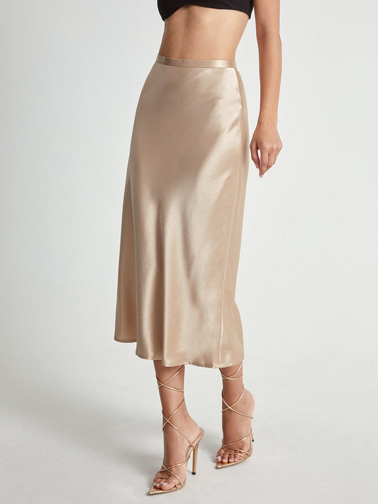 Chic High Waist Midi Skirt for Summer Wear