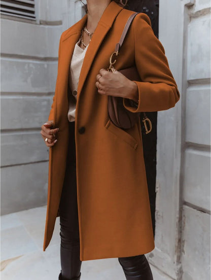 Chic Women's Long Overcoat for Stylish Layering
