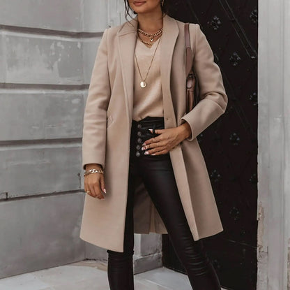 Chic Women's Long Overcoat for Stylish Layering