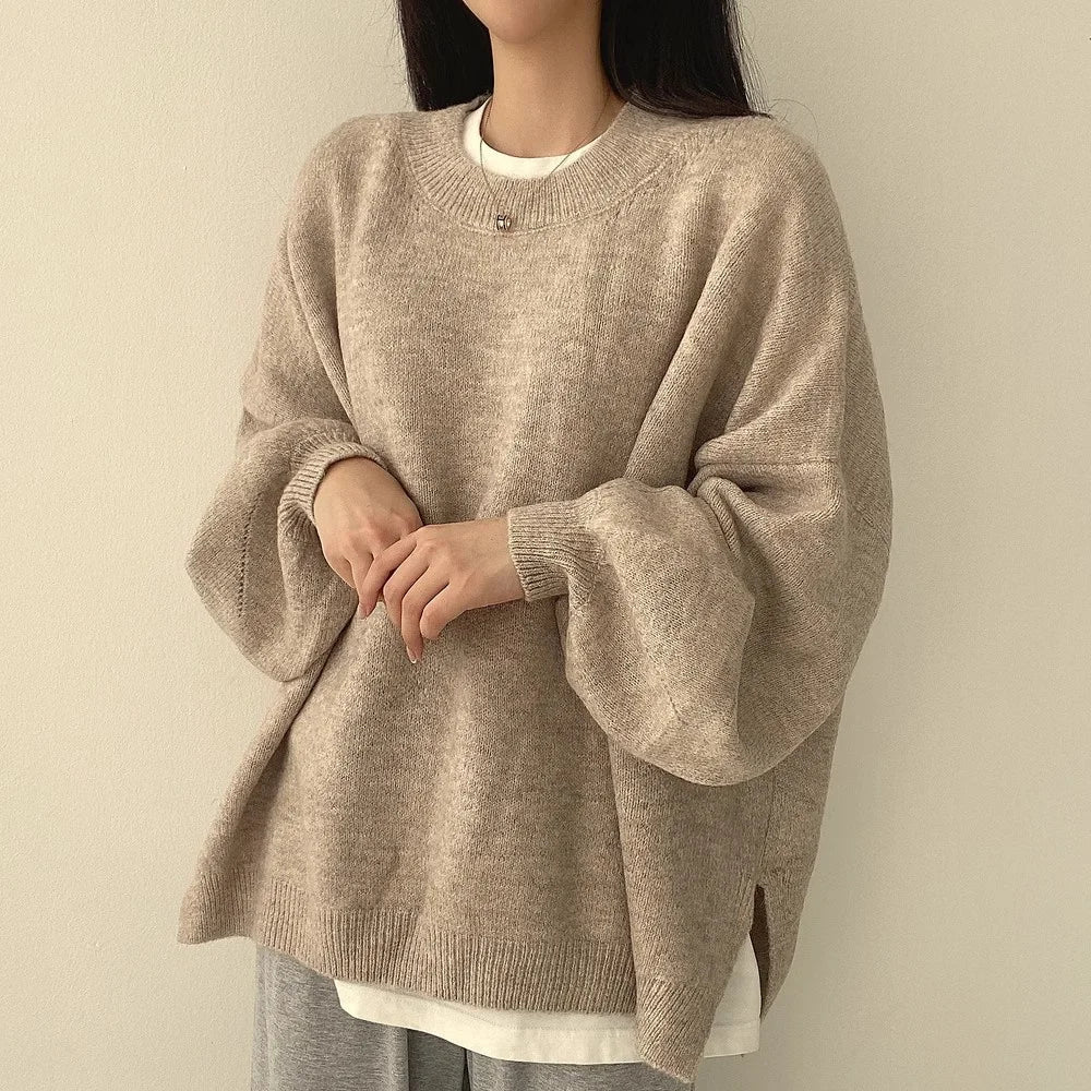 Cozy Women's Oversized Knit Sweater for Everyday Wear