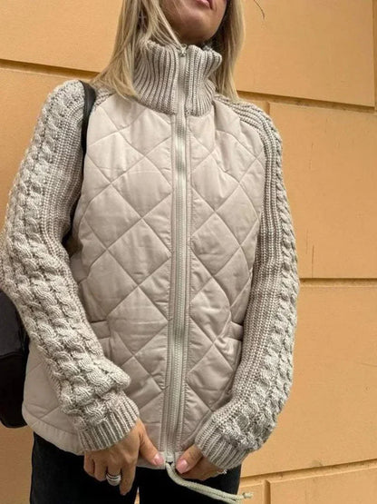 Textured Sleeve Quilted Jacket for All Occasions