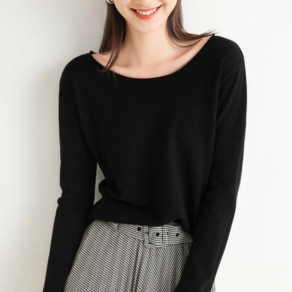 Chic Women's Long Sleeve Knit Sweater for Any Occasion