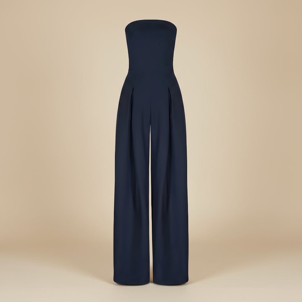 Chic Strapless Wide-Leg Jumpsuit for Stylish Events