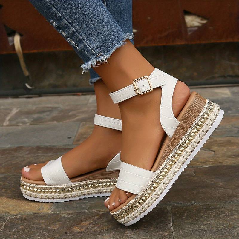 Stylish Women's Summer Platform Sandals with Ankle Strap