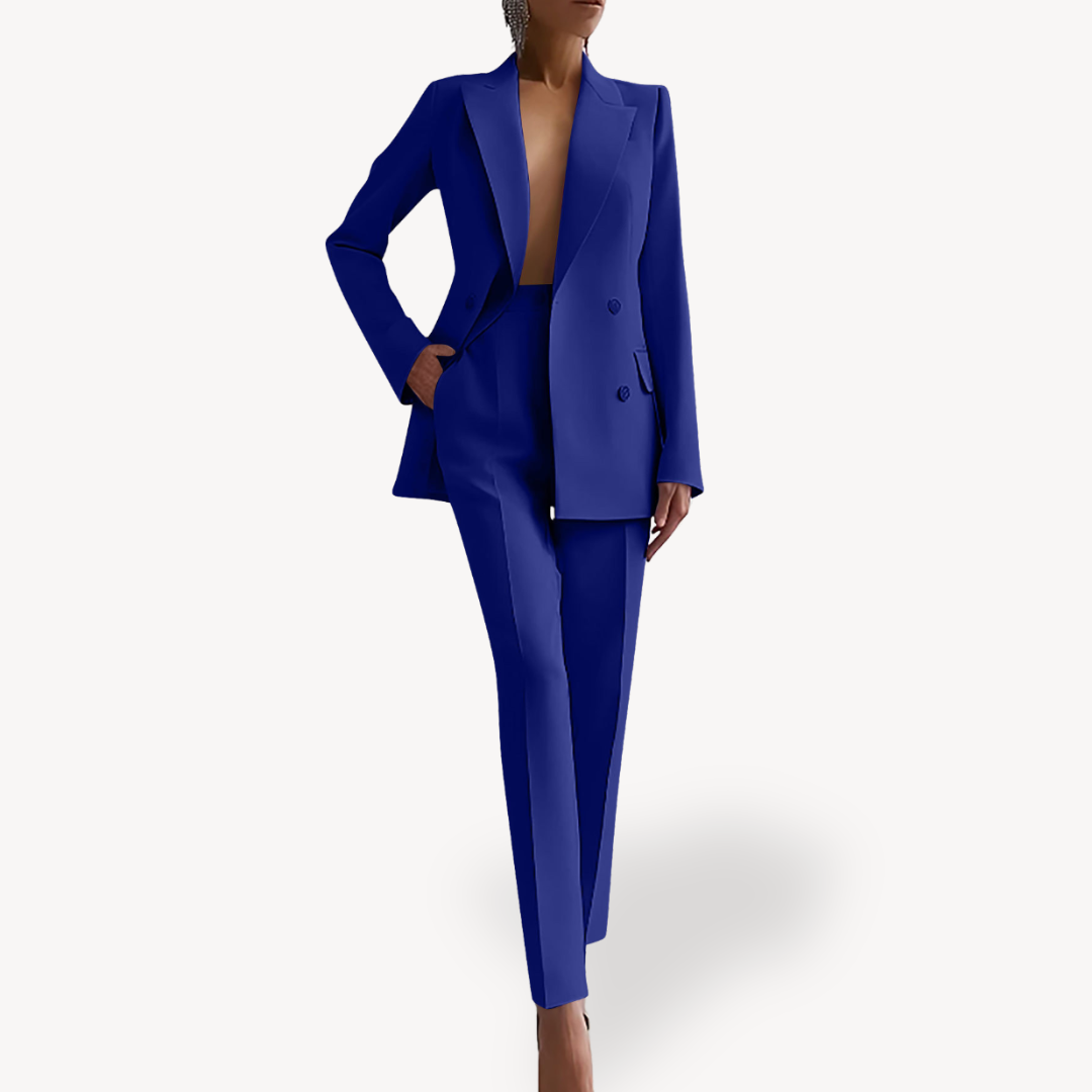 Chic Women's Blazer and Trouser Ensemble