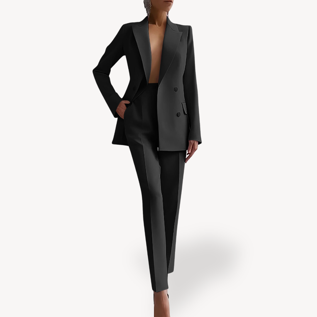 Chic Women's Blazer and Trouser Ensemble