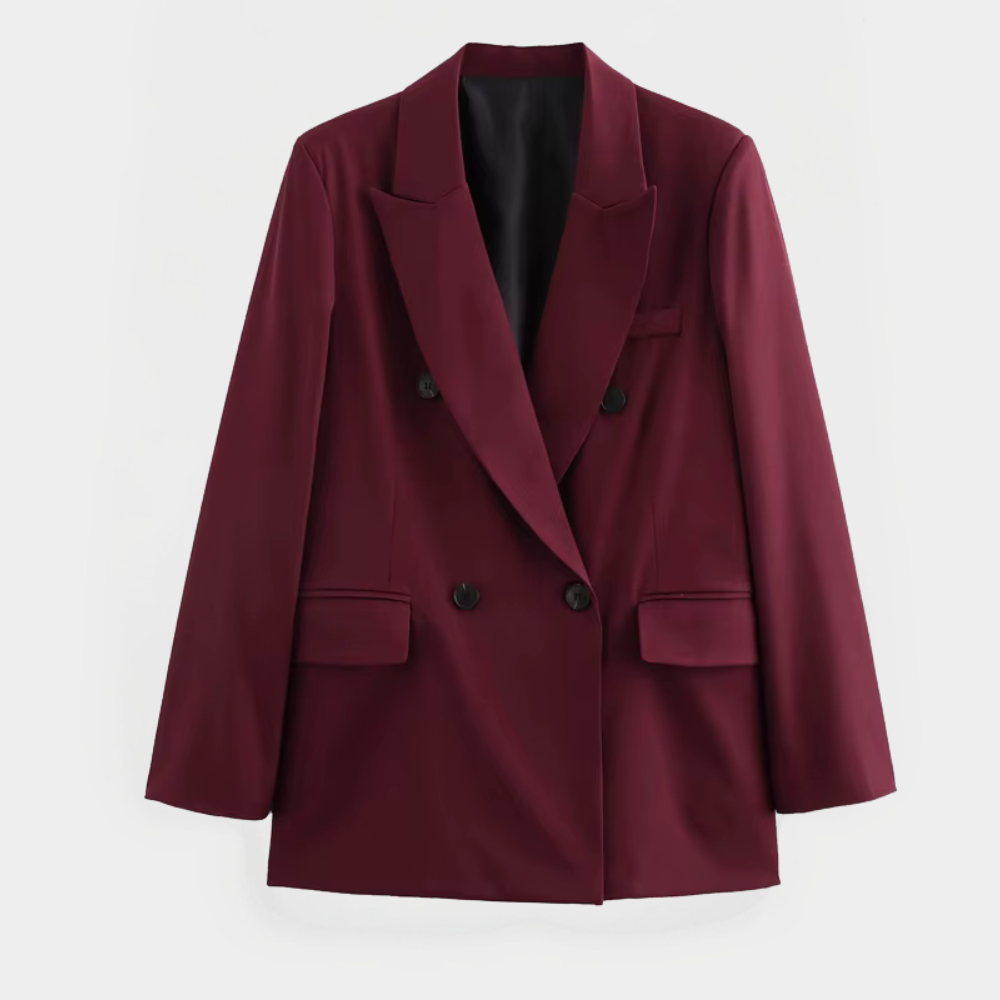 Chic Burgundy Blazer for Smart-Casual Events
