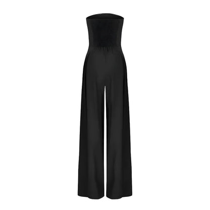 Chic Women's Tube Jumpsuit with Corset Design for Stylish Events