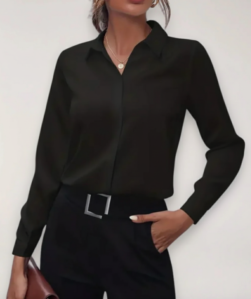 Chic Button-Up Blouse for Office and Daily Wear