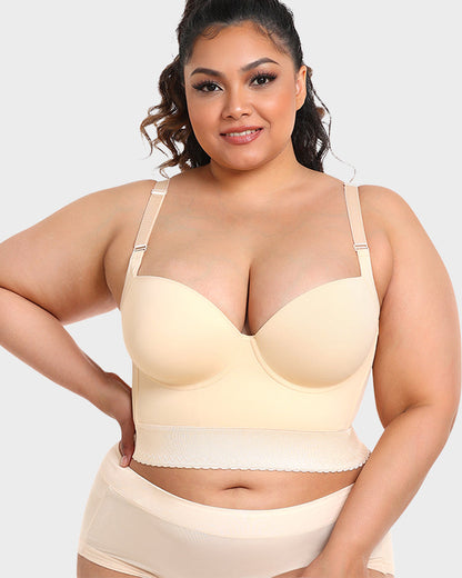 Shapewear Longline Push-Up Bra for All-Day Wear