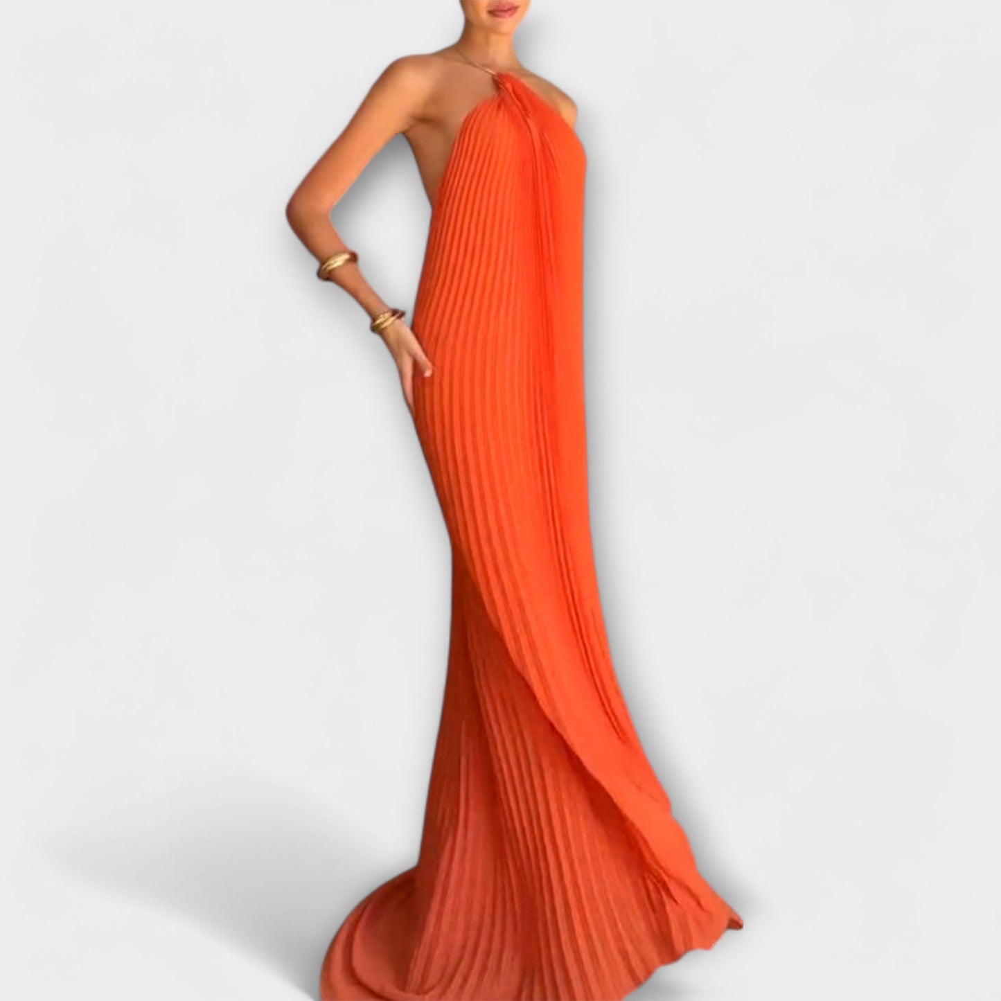 Chic Pleated Neckline Dress for Every Occasion