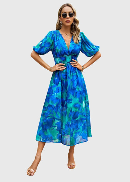 Chic Floral Midi Dress for Any Occasion