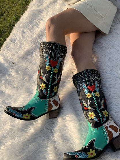 Claire | Stylish Women’s Embroidered Cowboy Boots for Any Occasion
