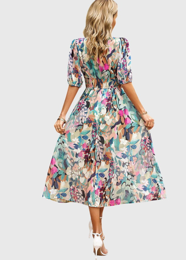 Chic Floral Midi Dress for Any Occasion