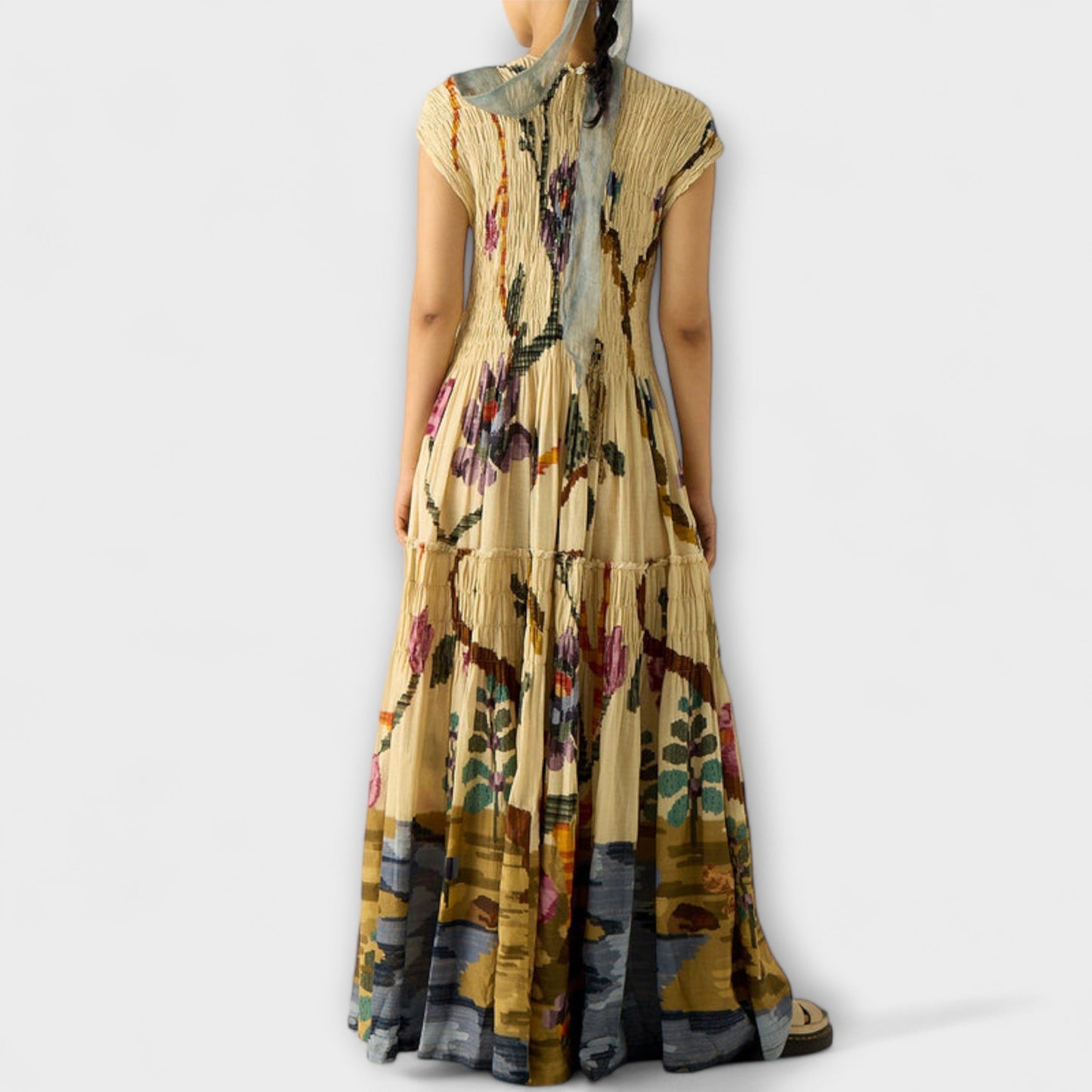 Amara Animal Print Pleated Dress for Chic Occasions