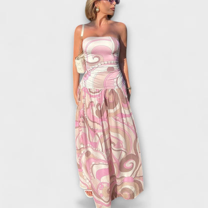 Pastel Off-Shoulder Maxi Dress for Summer Events