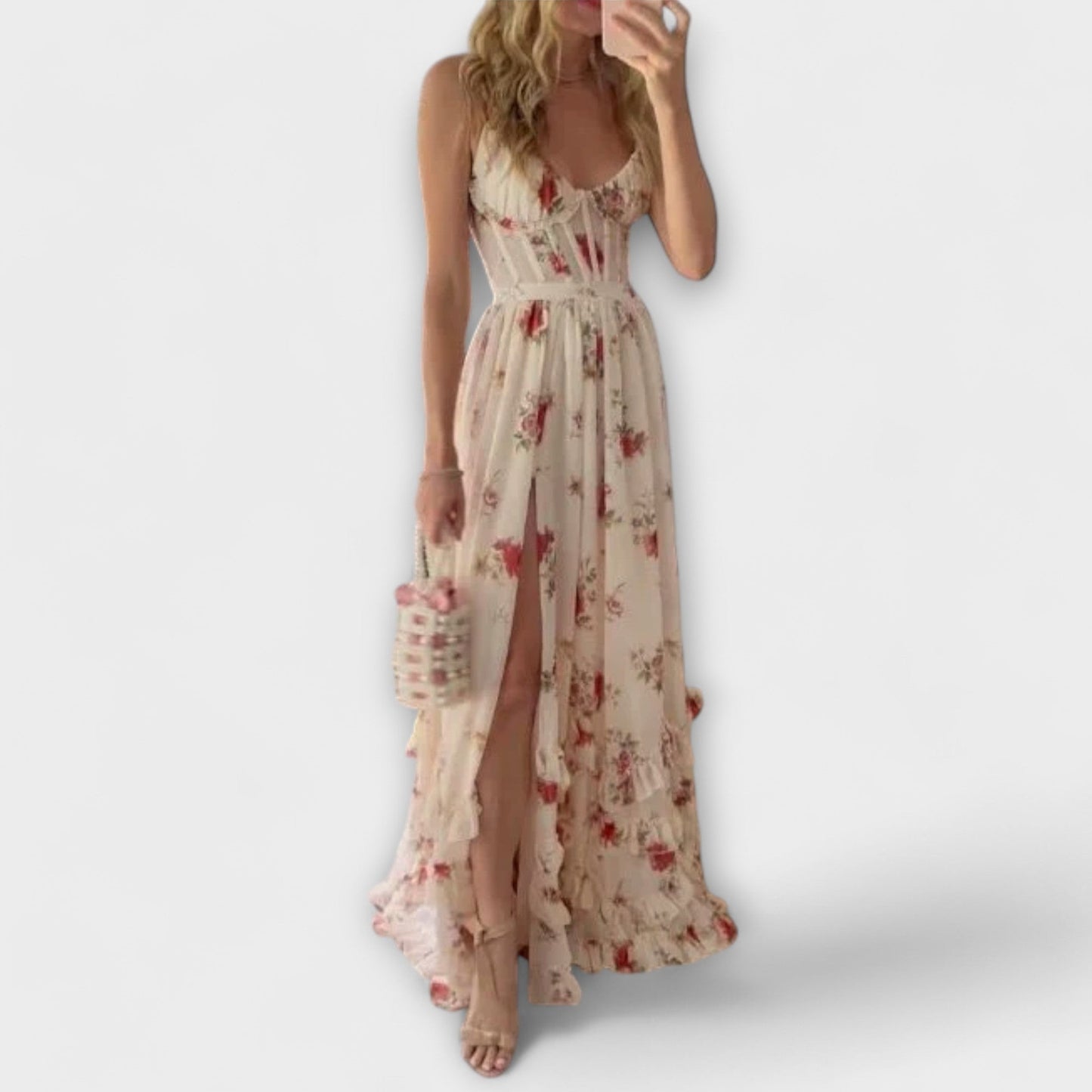 Floral Patterned Prom Dress for Special Occasions