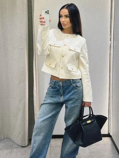 Arya - Stylish Tweed Blazer for Any Occasion