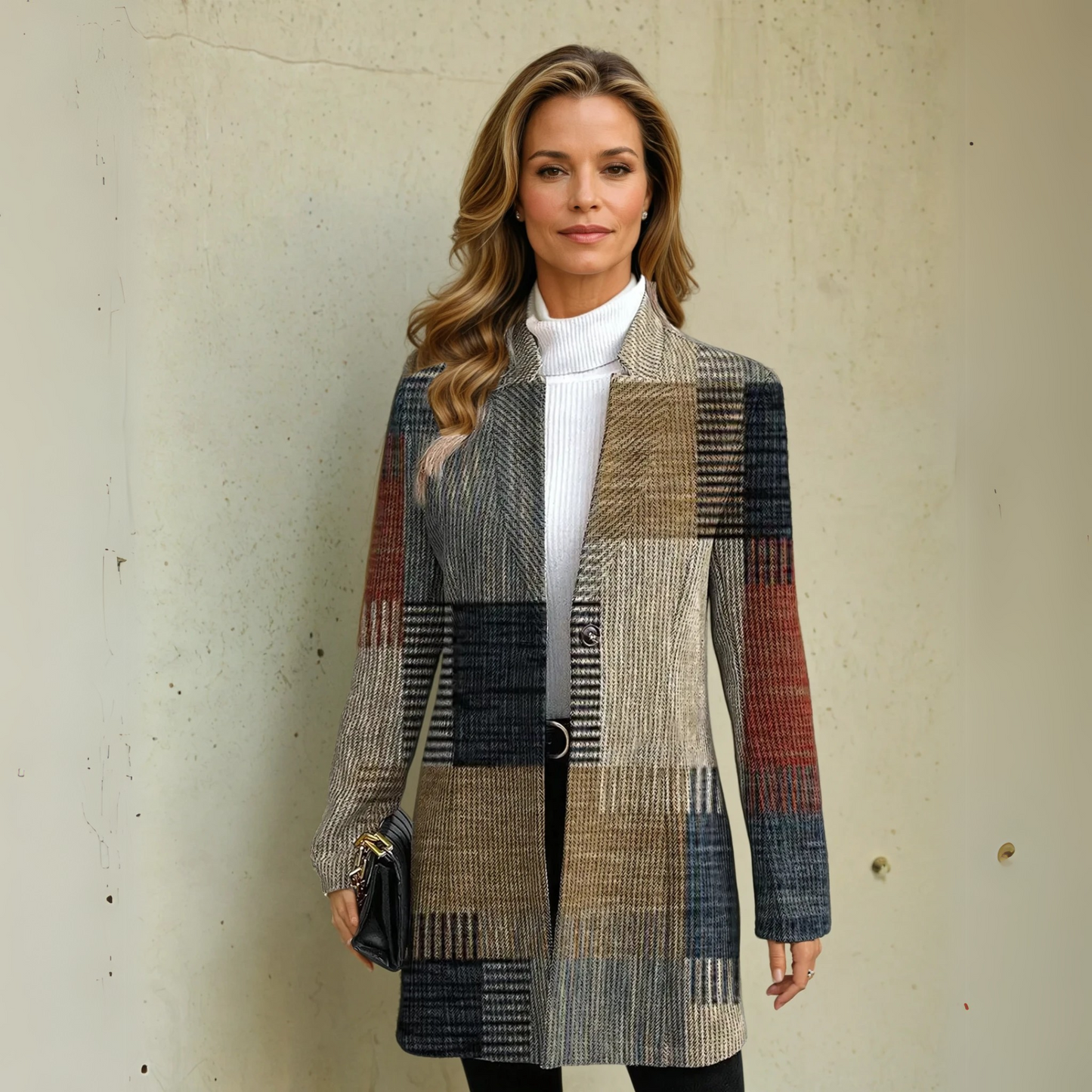 Checked Women's Blazer for Chic Occasions