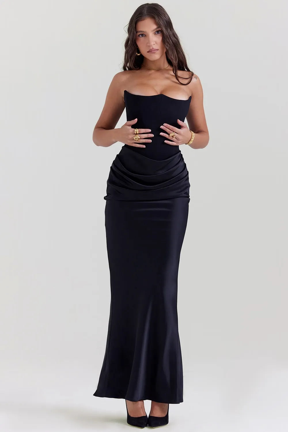 Victoria Noir | Chic Black Wedding Guest Dress