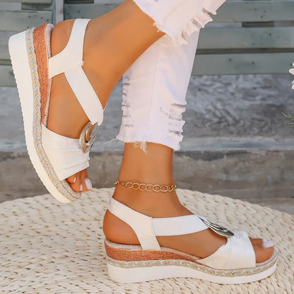 Stylish Women's Platform Wedge Sandals with Elastic Straps for Every Occasion